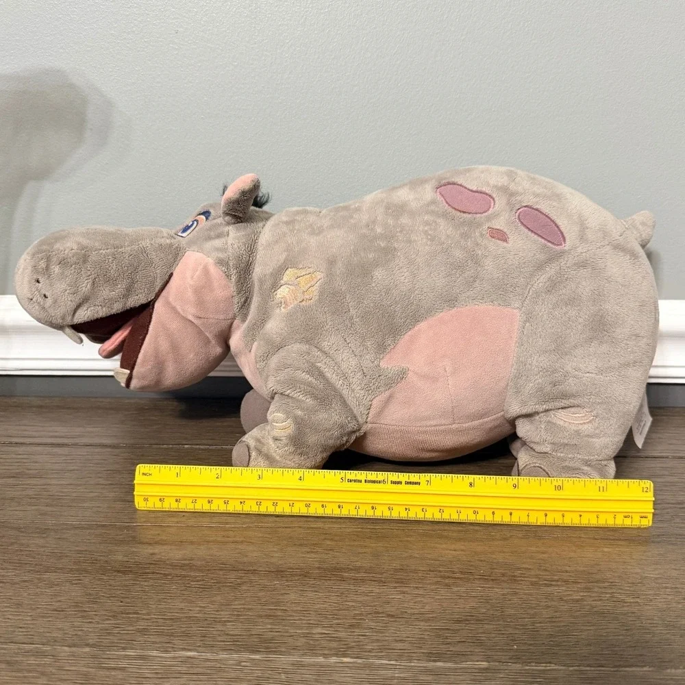 Disney Store Lion Guard Beshte Hippo Plush Stuffed Animal Gray Pink